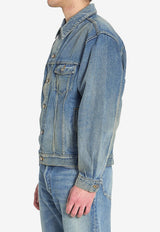 Saint Laurent Trucker Faded Denim Jacket Blue 859157-Y11CA-4939