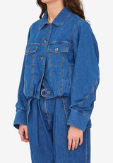 Loewe Embroidered Anagram Denim Jacket Blue S540Y1CX06--5140