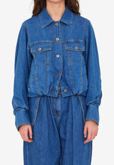 Loewe Embroidered Anagram Denim Jacket Blue S540Y1CX06--5140
