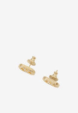 Valentino VLogo Ovalette Stud Earrings Gold 8W2J0Y80-YCW-9MN