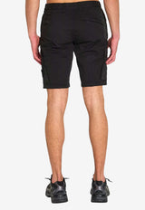Stone Island Logo Patch Bermuda Shorts Black L1S15L100019-S0A10-V0029