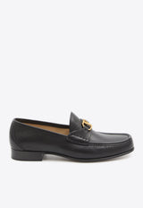 Valentino VLogo Signature Leather Loafers Black 7Y2S0J68-MIL-0NO