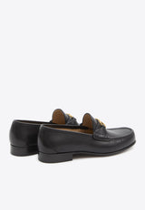 Valentino VLogo Signature Leather Loafers Black 7Y2S0J68-MIL-0NO
