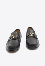 Valentino VLogo Signature Leather Loafers Black 7Y2S0J68-MIL-0NO