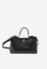 Dolce & Gabbana Vittoria Calf Leather Top Handle Bag Black BB7896-AZ000-80999