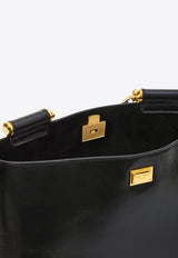Dolce & Gabbana Vittoria Calf Leather Top Handle Bag Black BB7896-AZ000-80999