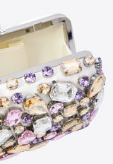 Self-Portrait Multi Crystal Embellished Clutch Multicolor RS26305A--MULTICOLOR