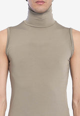 Haute High-Neck Sleeveless Top Gray 42250--