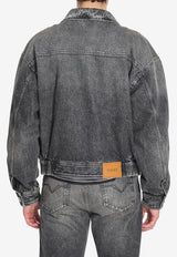 Versace Stonewashed Denim Jacket Gray 1021754-1A16053-1D980