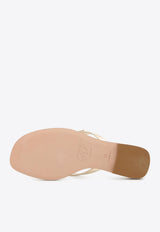 Roger Vivier Metallic Nappa Leather Thong Sandals Gold RVW81744970K-ACG-005