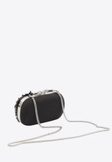 Self-Portrait Floral Crystal Clutch Black RS26304--BLACK
