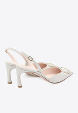 Roger Vivier Trompette 70 Slingback Pumps Gray RVW40037740-D1P-B017