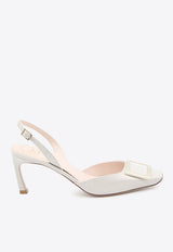 Roger Vivier Trompette 70 Slingback Pumps Gray RVW40037740-D1P-B017