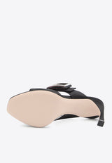 Roger Vivier Trompette 85 Satin Mules Black RVW45244410-RS0-B999