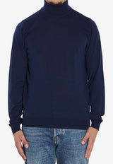 John Smedley Cherwell High-Neck Sweater Blue CHERWELL--HEMINGWAY BLUE