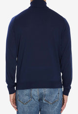 John Smedley Cherwell High-Neck Sweater Blue CHERWELL--HEMINGWAY BLUE