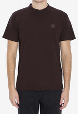 Stone Island Logo Patch Crewneck T-shirt Brown K2S152100034-S0F11-V0070