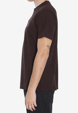 Stone Island Logo Patch Crewneck T-shirt Brown K2S152100034-S0F11-V0070