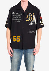 Amiri Varsity Patch Oversized Shirt Black AMTOSH1043--001