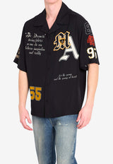 Amiri Varsity Patch Oversized Shirt Black AMTOSH1043--001