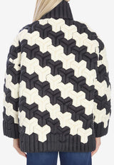 RAXXY 3D Zip-Up Puffer Jacket Monochrome CRDJ005N--133