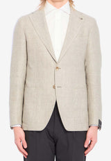 Tagliatore Wool-Blend Buttoned Blazer Beige 1SVS22KPE5200062-T3249-299