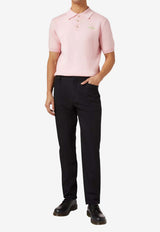 Casablanca Wool-Blend Polo T-shirt Pink SP26KW1254--01