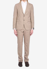 Tagliatore Single-Breasted Wool-Blend Suit Brown 2SVS22B01PE520060-T3084-727