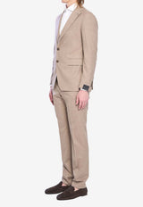 Tagliatore Single-Breasted Wool-Blend Suit Brown 2SVS22B01PE520060-T3084-727