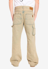 Amiri Straight-Leg Carpenter Jeans Beige AMBMJE1052--639
