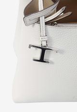 Tod's Micro Hammered Leather Top Handle Bag Cream XBWAPAEL000-QRI-1O92