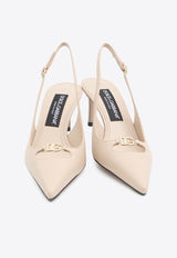Dolce & Gabbana Lollo 60 DG Logo Slingback Pumps Pink CG0796-A1953-80095