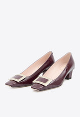 Roger Vivier Belle Vivier 45 Patent Leather Pumps Bordeaux RVW00600920-D1P-R802