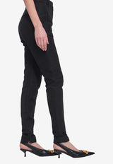 Balenciaga Straight-Leg Stitched Pants Black 60526-.-