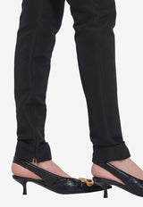 Balenciaga Straight-Leg Stitched Pants Black 60526-.-