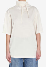 Lemaire Oversized T-shirt with Scarf White TS0030-LJ1018-WH048