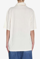 Lemaire Oversized T-shirt with Scarf White TS0030-LJ1018-WH048