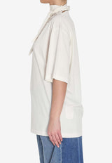 Lemaire Oversized T-shirt with Scarf White TS0030-LJ1018-WH048