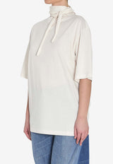 Lemaire Oversized T-shirt with Scarf White TS0030-LJ1018-WH048