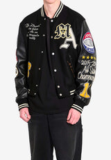 Amiri Varsity Patch Bomber Jacket Black AMOUJA1016--001