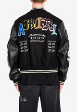 Amiri Varsity Patch Bomber Jacket Black AMOUJA1016--001