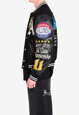 Amiri Varsity Patch Bomber Jacket Black AMOUJA1016--001
