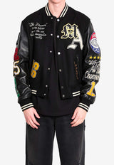 Amiri Varsity Patch Bomber Jacket Black AMOUJA1016--001