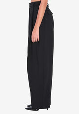 TheLatest Cara Pleated Pants in Wool-Blend Black 3116W0206-ABTPB-T0002