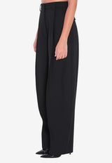 TheLatest Cara Pleated Pants in Wool-Blend Black 3116W0206-ABTPB-T0002
