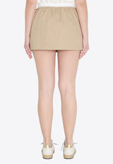Alexander Wang Elasticated Twill Mini Skirt Taupe 1WC1265382--240B
