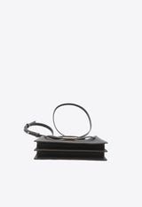 Tory Burch Mini Lee Radziwill Calf Leather Top Handle Bag Black 168954--001