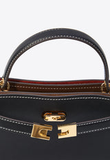 Tory Burch Mini Lee Radziwill Calf Leather Top Handle Bag Black 168954--001