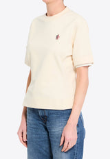 Moncler Grenoble Logo Embroidered Crewneck T-shirt Beige L10988C0009-89AW1-034
