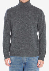 Roberto Collina Mouline Turtleneck Sweater Gray 253M39003--M3921